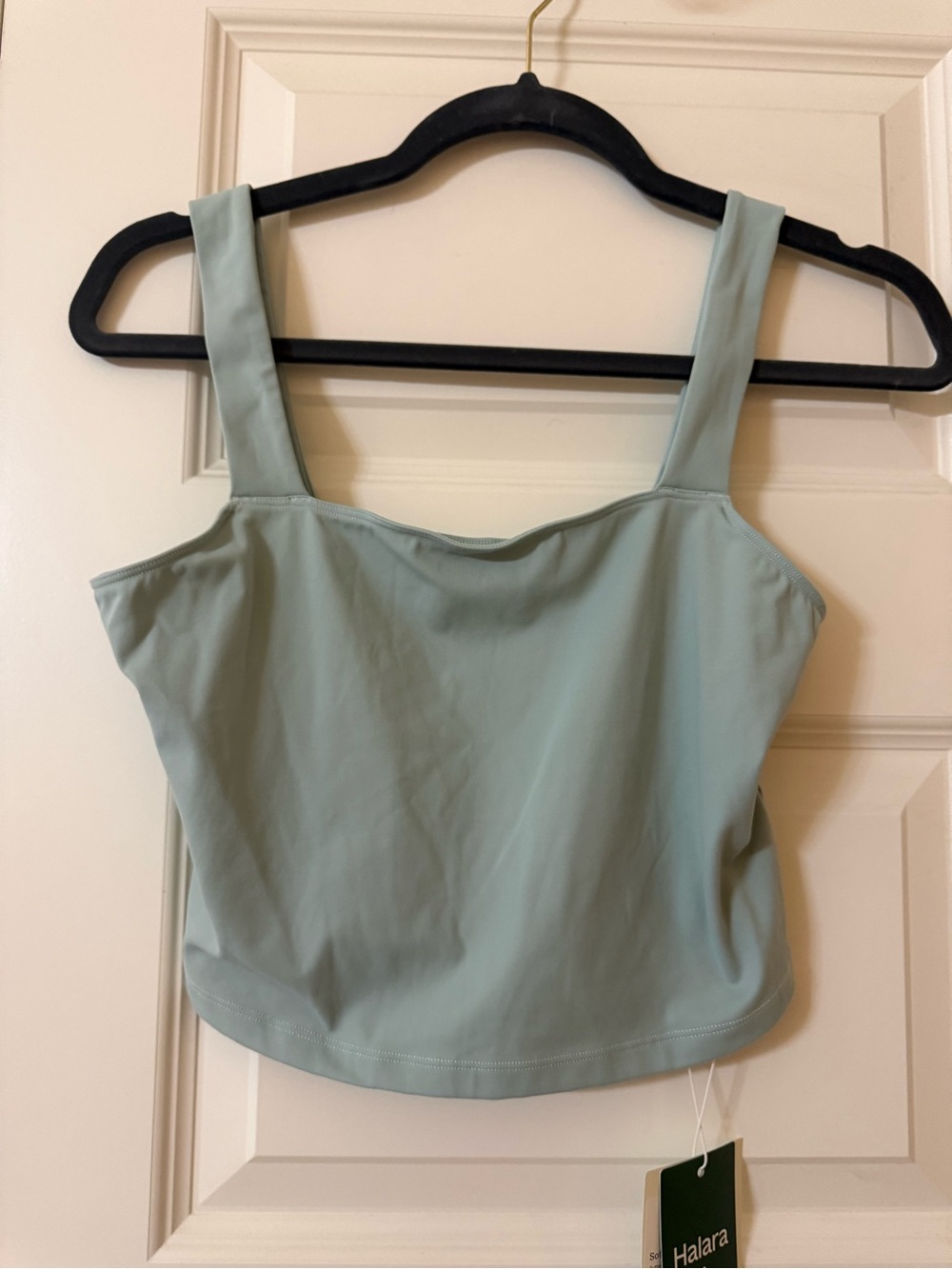 Halara Women’s Sage Green Square Neck Yoga Top